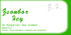 zsombor hey business card